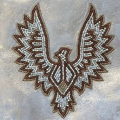 BEADED EAGLE CROSSBODY GOLD